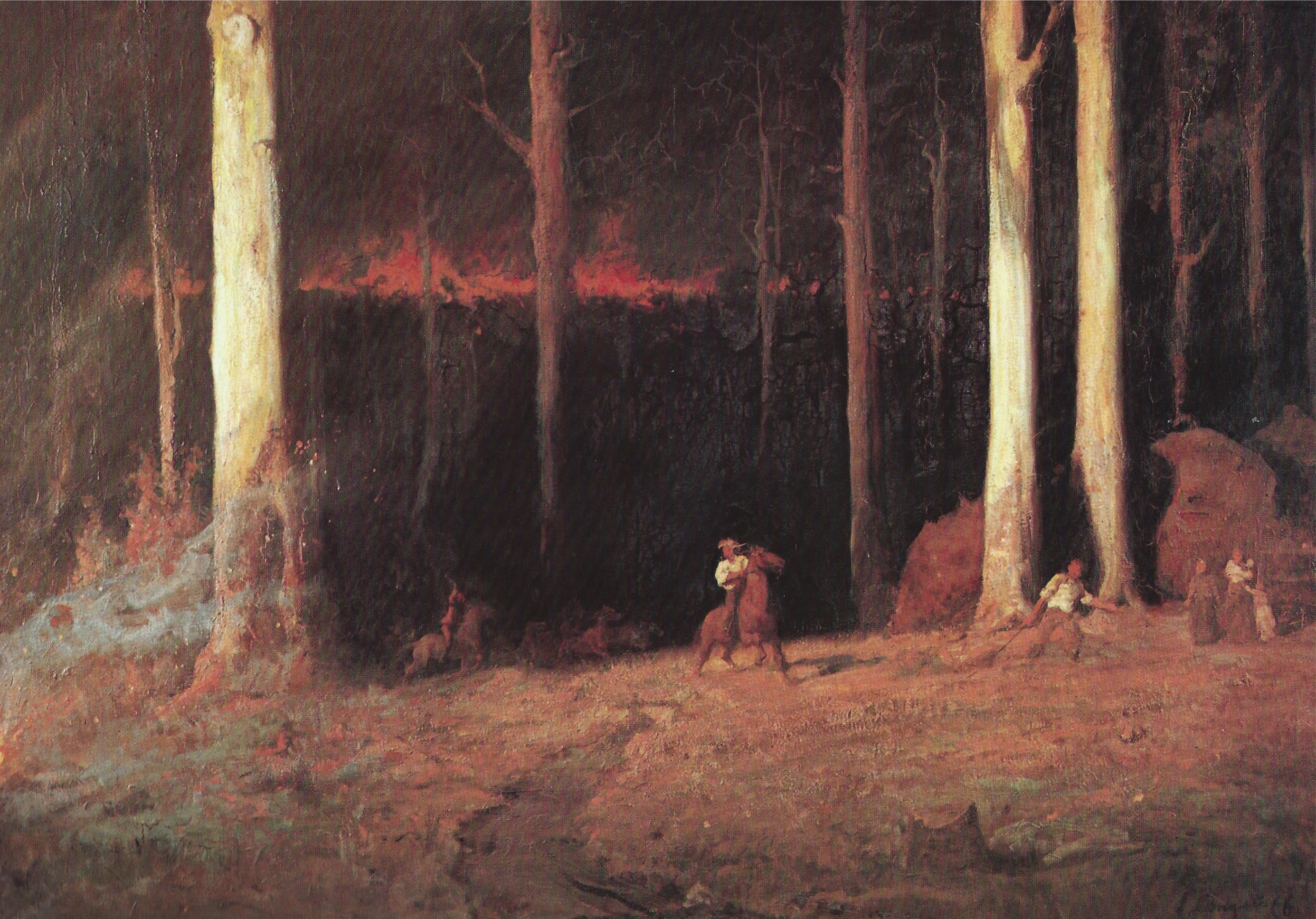 Gippsland, Sunday night, Feb 20th 1898, John Longstaff, NGV. Gippsland, Sunday night, Feb 20th 1898, John Longstaff, NGV.