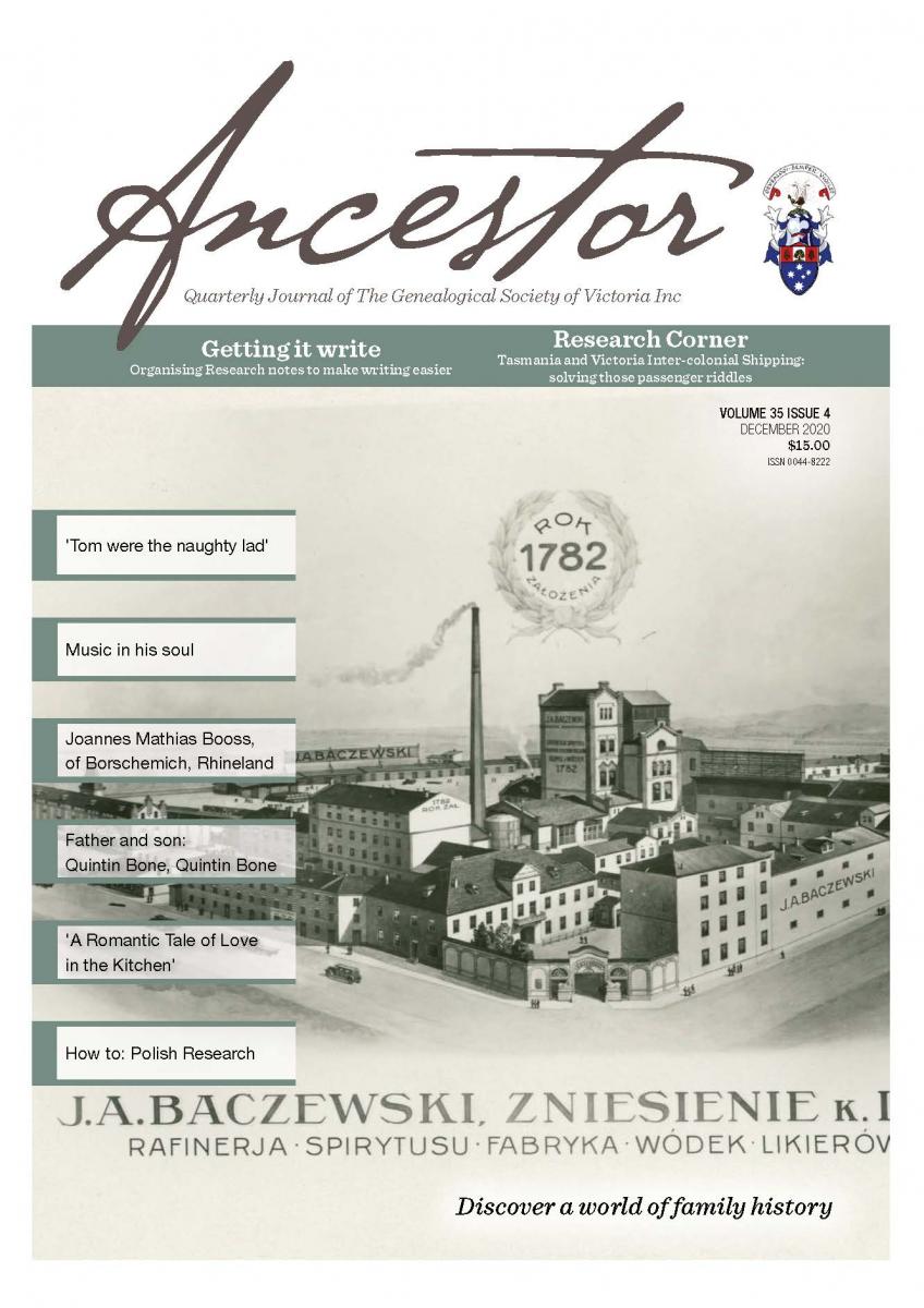 Ancestor: quarterly journal of the GSV