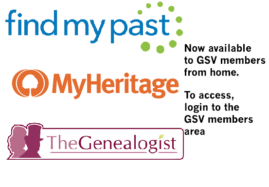 Members access to MyHeritage,findmypast and Thegenealogist