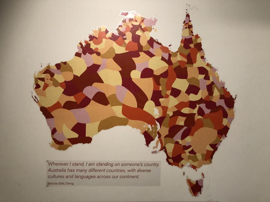 Wall map, Museum of Australia (photo: L. Wilson)