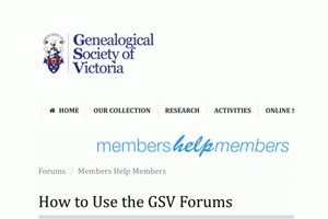 Using the GSV Forums