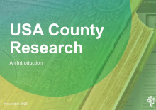 USA County Research an introduction