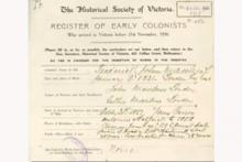 Exploring the RHSV Register of Victorian Pioneers