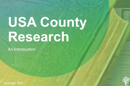 USA County Research an introduction